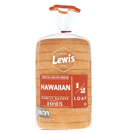 Lewis Bake Shop Hawaiian Half Loaf Bread 12 oz ( 1 PACK ) Lewis Bake Shop Hawaiian Half Loaf Bread 12 oz ( 1 PACK )