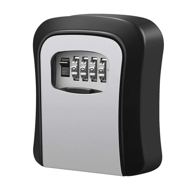 Injueey Almacenamiento de caja de seguridad con llave de bloqueo de seguridad de combinación de pared de 4 dígitos para exteriores resistente a la Almacenamiento y organización del hogar No.01 Injueey JJ14596-01B