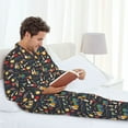 thumbnail image 6 of Picia Christmas Holiday Bowling Pattern Men’s Long-Sleeve Sleepwear Set - Soft 2-Piece Loungewear with Pockets, Comfy PJs for Relaxing Nights-X-Large, 6 of 7