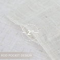 thumbnail image 4 of HA-EMORE Tier Curtains for Living Room, Linen Blend Cafe Curtain for Kitchen Bathroom Small Windows, Light Filtering Curtains 45 Inch Length Set of 2, 4 of 9