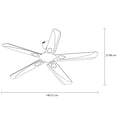 thumbnail image 3 of Ventilador de techo Masterfan Velvet WIFI a Prueba de Agua 52 Pulgadas Negro, 3 of 5