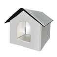 thumbnail image 3 of Bunblic Maison de Chat Extérieure Isolée Abri pour Chaton Résistant aux Intempéries Maisonnette Pliable pour Toutes Saisons pour Chats de Communauté Lit pour Chat Extérieur Grotte Gris m, 3 of 7