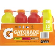 Gatorade Thirst Quencher Variety Pack Sports Drink, Lemon Lime/Fruit Punch/Orange, 20 fl oz, 12 Count Bottles