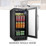 Lanbo 76 Cans Under Counter Compressor Beverage Cooler Refrigerator, 15 inch Width