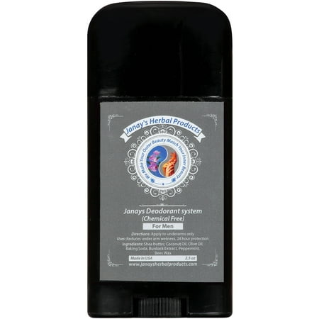Janay's Herbal Products Deodorant System for Men Stick, 2.5 oz