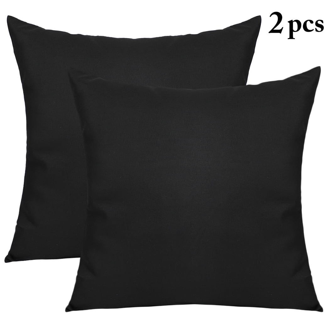 solid black throw pillows