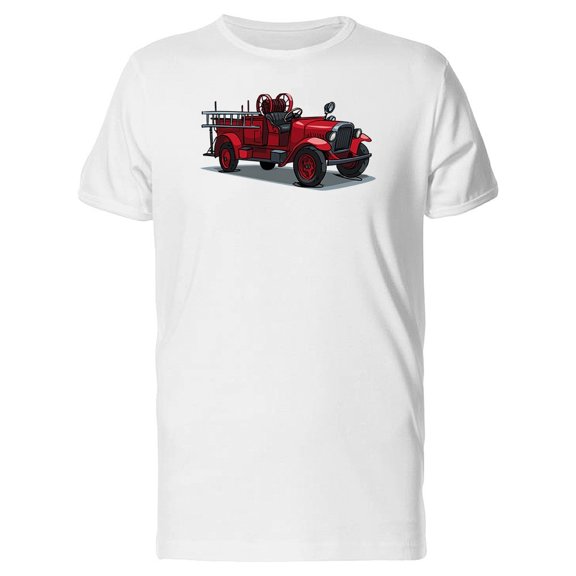 Old Retro Fire Truck Cartoon Tee Men's -Image by Shutterstock