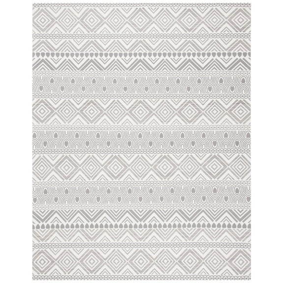 SAFAVIEH Marbella Handan Geometric Area Rug, Grey, 8' x 10'