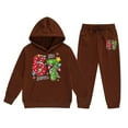 thumbnail image 3 of Boys Grils 67 Sweatsuits 2 Piece Cute Preppy Ice Cream Sweatshirt and Sweatpant Set Kids Clothing Set with Pockets, 3 of 5