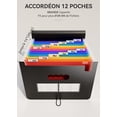 thumbnail image 2 of Trieur A4 / Rangement de Documents / Rangement de Papiers 12 Compartiments - Trieur de Documents Organisateur de Fichiers A4 Trieur Extensible Accordéon de Documents, 2 of 5
