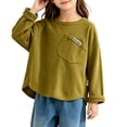 thumbnail image 4 of LIaqionyy Girls Boys Long Sleeve Shirts Stretchy Crew Neck Casual Tops Undershirt Base Layer Tees Shirt for Kids, 4 of 5