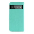 thumbnail image 6 of Wallet Case For Google Pixel 6, Embossed Owl Bling Diamond Premium PU Leather [Folio Flip][Kickstand][Card Slots][Wrist Strap][Kickstand]Phone Cover For Google Pixel 6, Green, 6 of 7