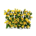 thumbnail image 2 of Panel de Cerca de Seto Artificial con Hojas Falsas Densas y Flores Amarillas, Pantalla Decorativa Resistente a la Intemperie para Balcones, Jardines y Espacios Exteriores, 2 of 7
