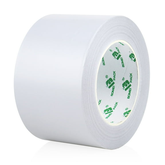 BOMEI PACK White Aluminum Tape,White Foil Tape HVAC Sealing & Patching Hot Cold Air Duct Tape Aluminum Foil Tape for Pipe, Metal Repair, HVAC, Air Ducts, Insulation (3 Inch)