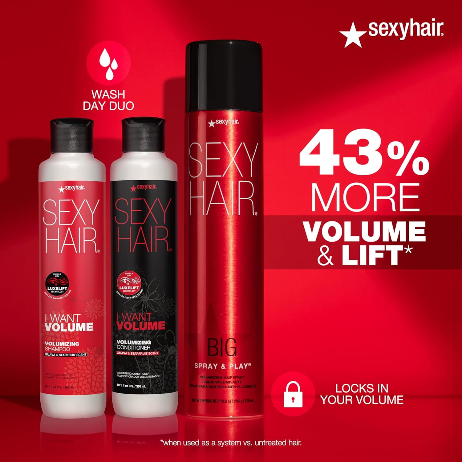 SexyHair, Big Spray and Play Volumizing Hairspray, 1.5 oz