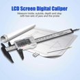 thumbnail image 4 of Digital Vernier Caliper, Extra Large LCD Display Digital Caliper Metric Conversion Measure Tool Caliper (Black ), 4 of 5