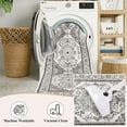 thumbnail image 6 of Findosom 2'x10' Runner Rugs for Hallway Machine Washable Runners Rug,Vintage Runner Rug Non Slip Kitchen Runner Rug Medallion Carpet Runner for Bedroom Laundry Entrance,Gray, 6 of 10
