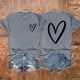 thumbnail image 2 of Tops Cortos para las Mujeres, Casual Impreso Delantero Corto Espalda Larga Manga Corta Raglan Cuello Redondo Blusa Hecha de Poliéster, Tops Largos para las Mujeres, 2 of 3