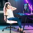thumbnail image 2 of PayLessHere Gaming Chair Ergonomic High, Adjustable Lumbar Support, Armrests, and Racing-Inspired Design for Office and Home Use, Pink, 2 of 7