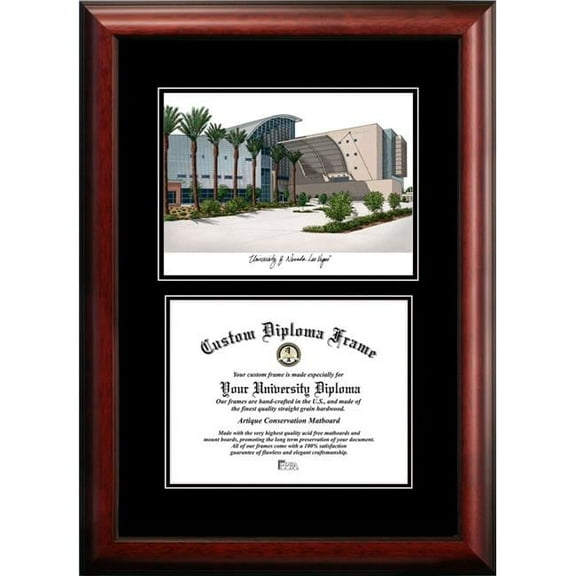 Campus Images NV995D-1185 8.5 x 11 in. University of Nevada, Las Vegas Diplomate Diploma Satin Mahogany Frame