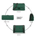 thumbnail image 3 of AOUNQ Shoulder Bags for Women Leather Crossbody Purses with Chain Strap Ladies Designer Handbags,Green, 3 of 6