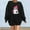 Black, variant on WILLBEST hoodies for women Women's Fashionable Floral Print Short Sleeve T Shirt For Day Celebration | Round Neck Top breathable hoodie