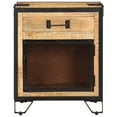 thumbnail image 2 of vidaXL Bedside Cabinet 16.9"x11.8"x20.1" Solid Rough Mango Wood, 2 of 11