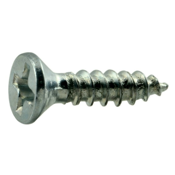 #5 x 1/2" Zinc Plated Steel Phillips Flat Head Wood Screws WSFS-059 (100 pcs)