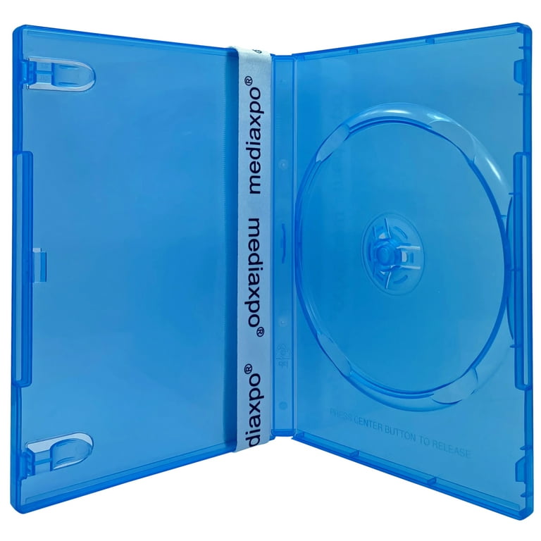 CheckOutStore 25 STANDARD Clear Blue Color Single DVD Cases 