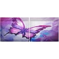 thumbnail image 3 of Coolnut 36 Inch Length Kitchen Curtains Purple Abstract Butterfly 2 Panels Half Window Sheer Curtains Rod Pocket Farmhouse Short Drapes for Bathroom Cafe Basement Home Decor, 3 of 6