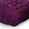 thumbnail image 2 of The HomeCentric Pillow Cover Plum Decorative Accent&nbsp;Pillows Pack of 2 16x16 inch (40x40 cm) Velvet Pillow Cover&nbsp;For Sofa Solid Color Knots Textured Modern Pillow Covers Easter - Plum Knots, 2 of 3