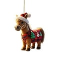 thumbnail image 2 of Christmas Horse Ornaments Christmas Tree Hanging Decorations Wooden Horse Decorations Vintage Animal Hanging Ornaments Western Theme Party Decor for Xmas Tree Home Decor（A), 2 of 5