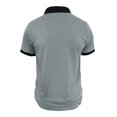 thumbnail image 3 of Domzest Mens Contrast Collar Polo Shirt Short Sleeve Button Up Golf Top with Placket Chest Pocket Light Gray 2XL, 3 of 7