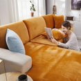 thumbnail image 3 of Housse de Coussin de Siège de Sofa en Velours Doux 2024 - Housse de Sofa Extensible Antidérapante Housses de Coussin de Canapé pour Sofa Sectionnel Housse de Coussin de Sofa en L Protection de Meuble (Gris Grand Simple Mer, 3 of 13