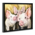 thumbnail image 5 of Stupell Industries Baby Pigs Animal Yellow Watercolor Painting Jet Black Framed Floating Canvas Wall Art, 24x30, by George Dyachenko, 5 of 5