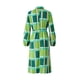 thumbnail image 5 of VISgogo Vestido casual para mujer, colorido, estampado geométrico, manga larga, medio cuello alto, vestido largo suelto VISgogo moda, 5 of 9