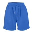 thumbnail image 5 of Yubnlvae High Waist Tie Shorts - Women's Summer Casual Drawstring Shorts with Pockets, Comfortable Loose Fit Bermuda Length (A | L), 5 of 6
