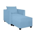 thumbnail image 6 of Naomi Home Elizabeth Modern DIY Collection-Fabric:Linen,Finish:Robin Egg Blue,Style:Accent Chair with Ottoman, 6 of 6