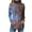 Blue, variant on Women's Fashion Printed Long Sleeve Printed Turtleneck Top T-shirt Blue XL Rollbacks