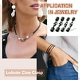 thumbnail image 5 of Uxcell 6Pcs Lobster Claw Clasp with Cord End Caps, 5mm ID Stainless Steel Necklace Cord Ends, Leather Fold Over Clasp Connector for Bracelet DIY Crafting Jewelry Making, Black(Style 2), 5 of 6