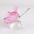 thumbnail image 3 of Colección de figuritas de Base de bola de cristal de mariposa voladora de cristal rosa, estatua decorativa de cristal cortado, colección de animales TUNC Sencillez, 3 of 5