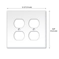 thumbnail image 2 of WIRESTER 2-Gang Duplex Outlet Wall Plate/Switch Plate Cover, Solid Mint Green, 2 of 6