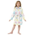 thumbnail image 6 of FORMRS Niños Bathrobe Unisex Hooded Robe Soft Plush Pajamas Sleepwear, Size 2-3T, Colorful Gummy Bears Pattern, 6 of 7