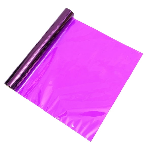 KALLORY 1Pack Cellophane Wrap Roll for Flower Wrapping Purple 3000x40cm