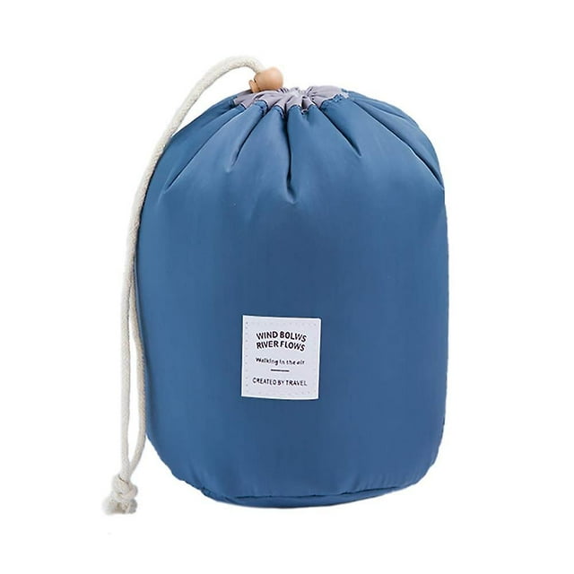 Large Capacity Multifunctiona with Drawstring Cylinder Multiple Pockets Cosmetic Bags