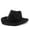 Black, variant on Ladies Hand‑Knitted Hollow‑Out Sun Hat Western‑Style Wide Brim Fisherman Hat for Travel Seaside Holiday