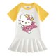 thumbnail image 3 of Hello Kitty ropa de dibujos animados para niños vestido de algodón de media manga niñas bebé Casual Color a juego Falda plisada de manga corta, 3 of 5