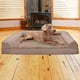 thumbnail image 3 of Furhaven Cama de gel refrescante para perros grandes con refuerzos extraíbles y funda lavable, para perros de hasta 125 libras - Sofá de felpa y gamuza - Almendra, Jumbo Plus/XXL, 3 of 5