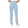 thumbnail image 3 of KHAKI & BLUE Women's Denim Pants High Waisted All-Over Bandana Printed Mom Jeans Casual Stretch Comfy 79107Z-DM889-DP854 LT 3, 3 of 7