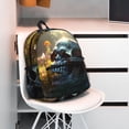 thumbnail image 5 of Pofeuu Flower Field Skull Print Laptop Backpack Travel Canvas Backpack for School Lightweight and Comfortable Backpack College Backpack Schoolbag, 5 of 6